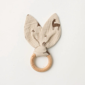 Gift: Organic Bunny Ears Teether - Woodlands