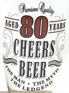 Glass Tankard - 80th Cheers