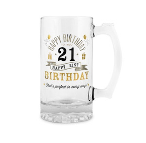 Gift: Happy 21st Tankard