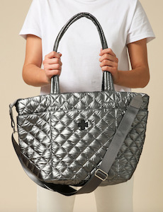 Gift: Quilted Tote Bag - Gunmetal