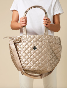 Quilted Tote Bag - Champagne