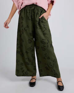 Bramble Wide Leg Pant - Clover