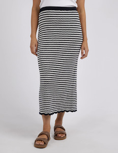 Rosie Stripe Skirt - Navy/White