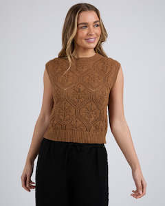 Luna Knit Vest - Tan