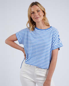 Gift: Yara Stripe Short Sleeve Tee - Blue/White