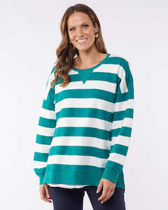 Gift: Block Stripe Crew - Green