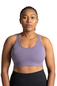 Clothing: Cut Out Sports Bra - PASTEL PURPLE | CONTOUR