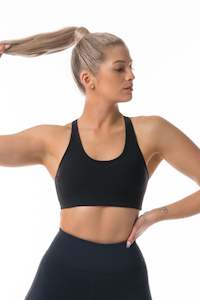 Cut Out Sports Bra - BLACK | CONTOUR