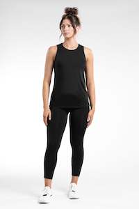 Clothing: BUNDLE | SIDE POCKET 7/8 + MUSCLE TANK - BLACK | CONTOUR + FLEXLITE