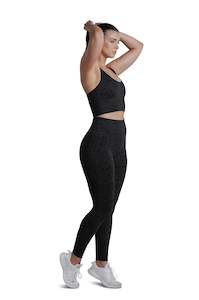 SIDE POCKET F/L TIGHT - BLACK LEOPARD | CONTOUR