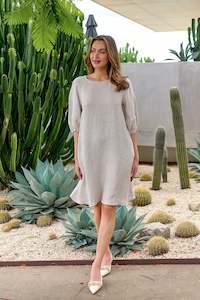 Womenswear: Linen Dress - Dune