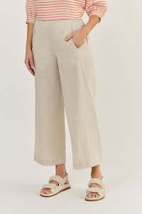 Womenswear: Linen Wide Leg Pant Sand