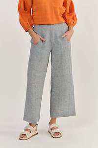 Linen Pant - Black Gauz