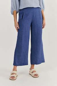 Womenswear: Linen Wide Leg Pant Delta