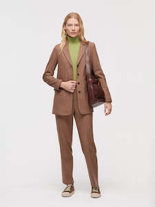 Womenswear: Nice Things Check Trousers Shiny Brown