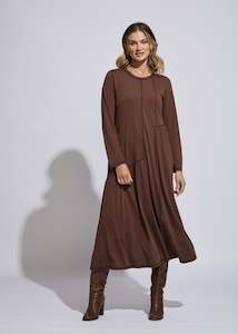 Womenswear: LD & Co Long Sleeve Dress Nutshell