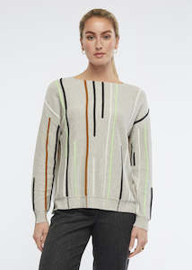 Z&P Ottoman Stripe Jumper Marl