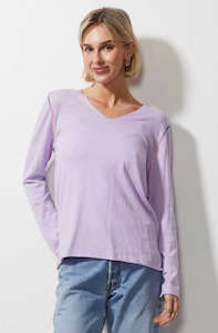 Z&P V Stitch Jumper Lilac