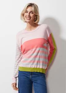 Z&P Diagonal Stripe Jumper Petal