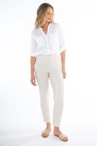 Mini Geo Bengaline Pant -  Putty/White