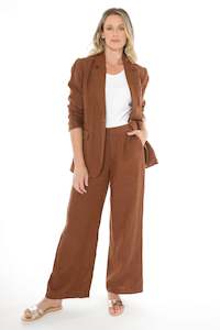 Womenswear: Linen Pant - Sepia