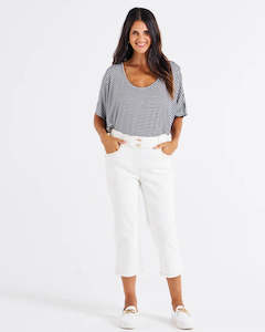 Alessi Crop Jean - White