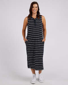 Elyssian Dress Navy Stripe