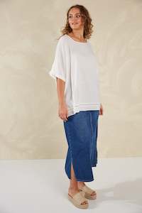 Florence Relaxed Top Bianco