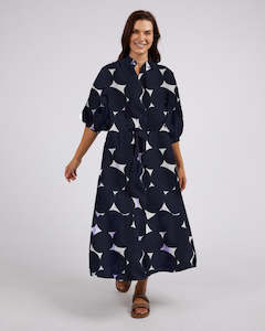 Demi Spot Dress Navy