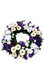 White and Blue Wreath