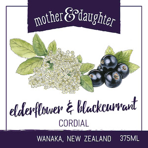 Elderflower and Blackcurrant cordial 375ml