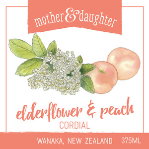 Elderflower and Peach cordial 375ml