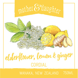 Elderflower, Lemon and Ginger Cordial 750ml