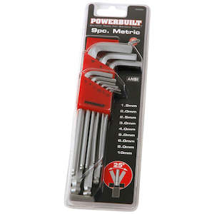 Clothing wholesaling: Powerbuilt 9pc Metric Ball End Hex Key Set