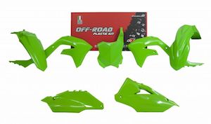 Plastic: PLASTIC KIT RTECH FRONT&REAR FENDER SIDEPANELS RADIATOR SHROUD&FRONT NUMBERPLATE KAWASAKIKX450F 250F