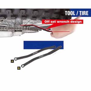 DRC Rear Sprocket Wrench - offset design, 12/13mm and 12mm