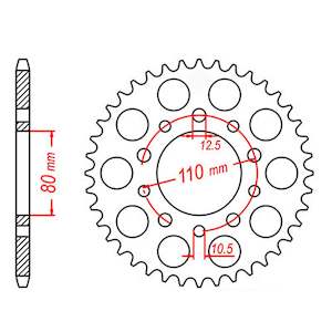 Sprocket Rear Oe Steel 1332 37t #525