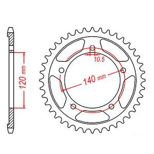 Sprocket Rear Oe Steel 1792 42t #525