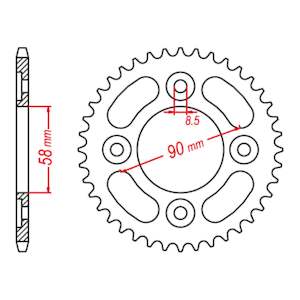 Mtx 1212 Steel Rear Sprocket #428