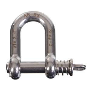 Security: Snap-D Stainless Steel D-Shackle - 12mm