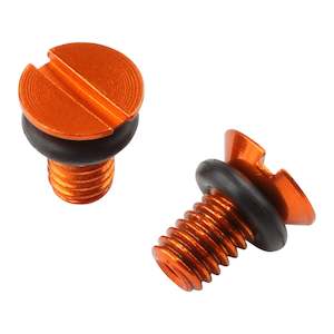 Zeta Front Fork Air Valve Cap Screw WP - Orange 2pcs