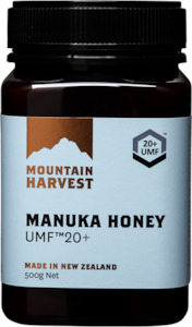 Honey manufacturing - blended: Manuka Honey UMF™20+ 500g Mountain Harvest NZ