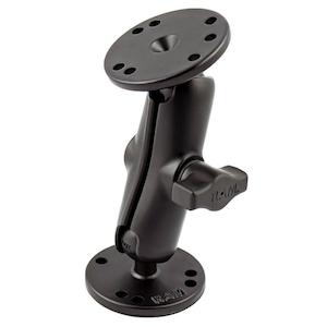 RAM Double Ball Mount with 2 Round Base Plates - B Series (1" Ball) - Medium