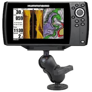 RAM Marine Drill-Down Double Ball Mount for Humminbird Helix 7 - Short