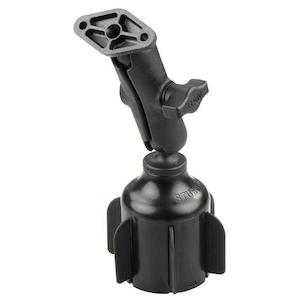 Direct: RAM Cup Holder Base - RAM Stubby with Arm and Diamond Adaptor Plate (1" ball)