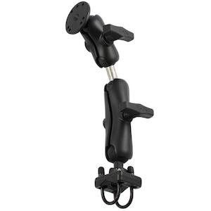 Direct: RAM U-Bolt Rail Handlebar Base (Double) with 2 Arms & Round Plate