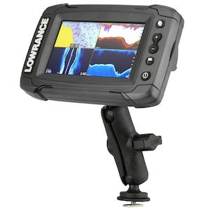 RAM Marine Lowrance Electronics Base - Elite-4 & Mark-4 Series Track Ball Mount