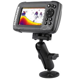 RAM Marine Lowrance Electronics Base - Hook / Reveal - LIGHT DUTY Composite