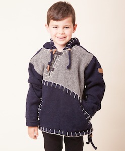 Wool Jackets Kids: Woodville Stitch Boys - Navy