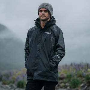 Ventura Waterproof Rain Jacket - Men Black/Grey